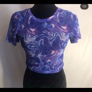 iHeartRaves mesh see thru crop top